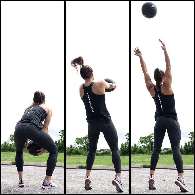 Valor Fitness Slam Ball - Durable Weighted Ball for Crossfit, Strength Training, HIIT, and Cardio Workouts, Non-Bounce Design, Multiple Weights Available