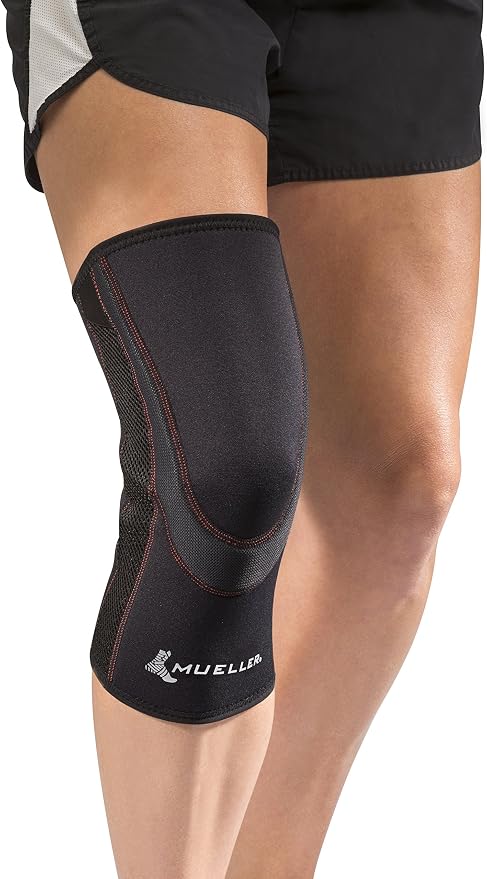 MUELLER Sports Medicine Breathable Closed Patella Knee Sleeve, Knee Pain Relief Support for Men and Women, Ideal for Arthritis, Sprains, Black, 4X-Large