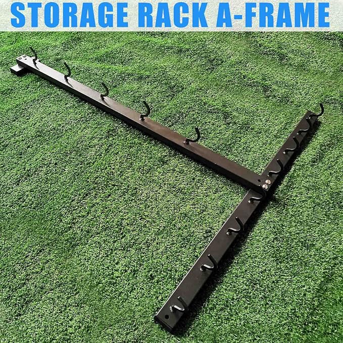 BLUSLM Lat Pull Down Bar Gym Accessory Rack, Lat Pulldown Attachments Cable Attachment Storage Rack for Mag Grip - Home Gym Fitness Heavy Duty A-Frame Stand