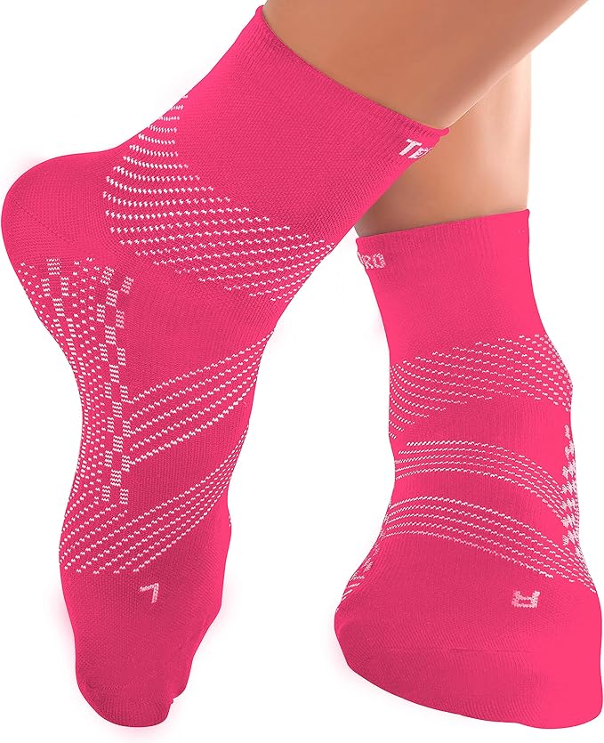 TechWare Pro Plantar Fasciitis Socks - Ankle Compression Socks for Women & Men. Achilles Tendonitis Brace & Foot Arch Support