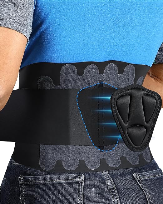 0.5mm Ultra Thin Back Brace for All Day Comfort, Wear under Clothes | Slim Fit & Invisible Back Support, Seamless Design, Removable Lumbar Pad, Adjustable Compression, Lower Back Pain Relief