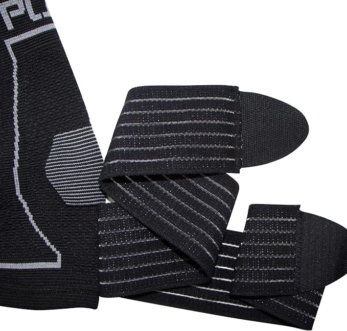 Ankle Brace Support Stabilizer – Compression Sleeve, Adjustable – Great for Running, Tennis, Sprains, Volleyball