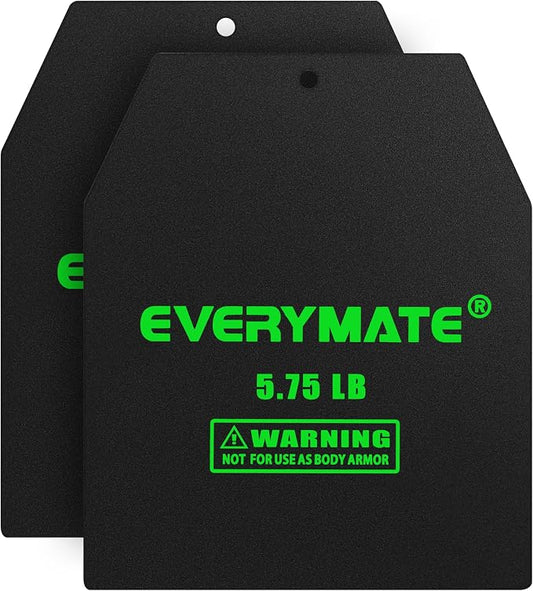 EVERYMATE Tactical Weighted Vest Plates – 3.75/5.75/8.75/14.5/19.75LB Pairs – Insert Weighted Vest Plates- Contoured Ergonomic Fit – WODs, Strength Training, Running, Weight Plates for Vest