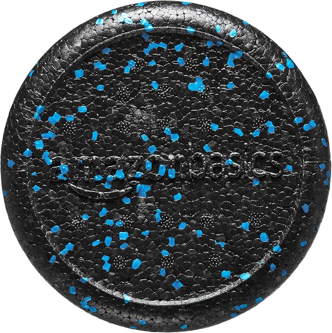 Amazon Basics High Density Foam Roller for Exercise and Recovery, 18 Inches, Blue Speckled