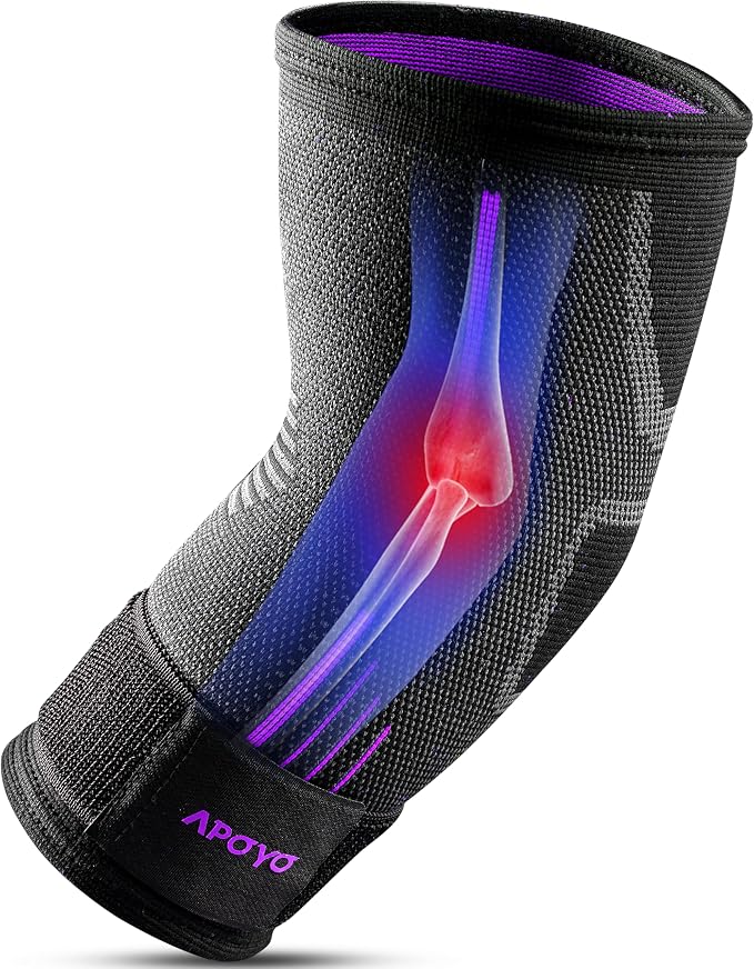 APOYO Tennis Elbow Brace for Women & Men, Workout and Everyday Use (XXL) | Elbow Compression Sleeve for Arthritis, Tendonitis, Tennis Elbow & Golfers Elbow, Reduce Joint Pain During Fitness Activity