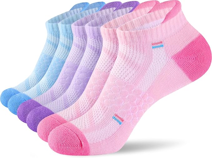 MAXTOP Ankle Compression Socks for Men Women-Cushioned Arch Support,Anti Blister,Plantar Fasciitis Relief 3/5 Pairs