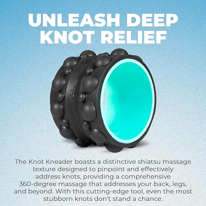 Chirp Wheel XR 6" Knot Kneader Back Roller for Deep Tissue Relief, Mint | Knot Kneader Back Roller, Shiatsu Foam Roller for Deep Muscle Knots, Trigger Point Back Massager, 6 Inch