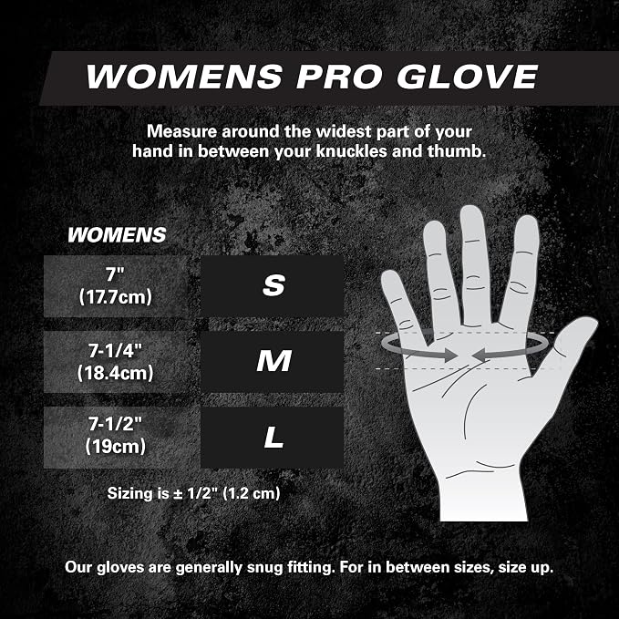 Harbinger Women's Pro Gloves with Vented Cushioned Leather Palm for Weightlifting, Training, Fitness, and Gym Workouts