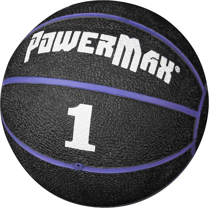 Gill Athletics PowerMax Weighted Rubber Medicine Ball - Weighted Exercise Ball, Medicine Balls for Exercise, Wall Ball or Slam Ball for Strength Training, Indoor/Outdoor Workout Ball