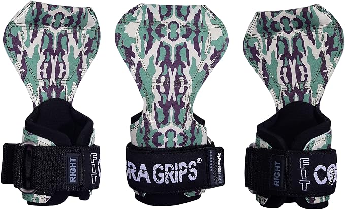 Cobra Grips Weight Lifting Gloves with Adjustable Neoprene Padded Wrist Wraps - Heavy Duty Alternative to Power Lifting Hooks for Deadlifts