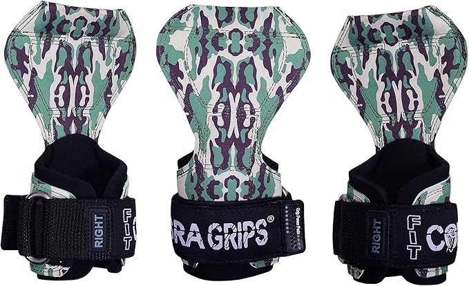 Cobra Grips Weight Lifting Gloves with Adjustable Neoprene Padded Wrist Wraps - Heavy Duty Alternative to Power Lifting Hooks for Deadlifts