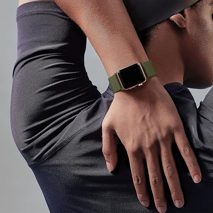 Adorve Stretchy Band Compatible with Apple Watch Bands Ultra 3/2/1 49mm 46mm 45mm 44mm 42mm 41mm 40mm 38mm Men Women, Soft Nylon Elastic Braided Strap Fits for iWatch Series 11/10/9/8/7/6/5/4/3/SE3-1