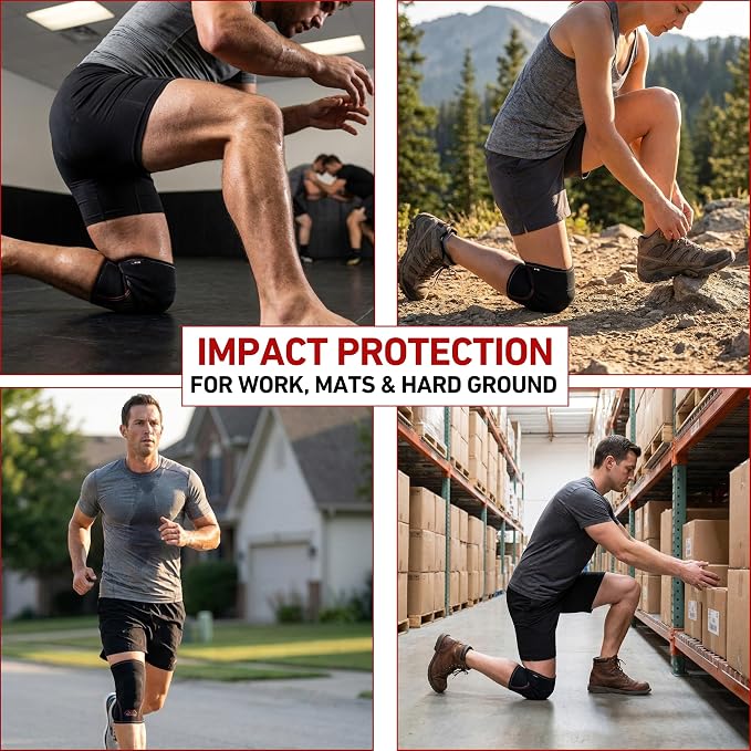 McDavid Knee Pad with Thick Gel Insert for Impact Absorption. Compression Sleeve for Support and Protection. Sorbothane Sponge. For Sports and Activities like Wrestling, Volleyball, Lacrosse Gardening, Home Work. Left or Right Knee