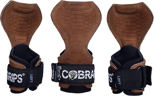 Cobra Grips Weight Lifting Gloves with Adjustable Neoprene Padded Wrist Wraps - Heavy Duty Alternative to Power Lifting Hooks for Deadlifts