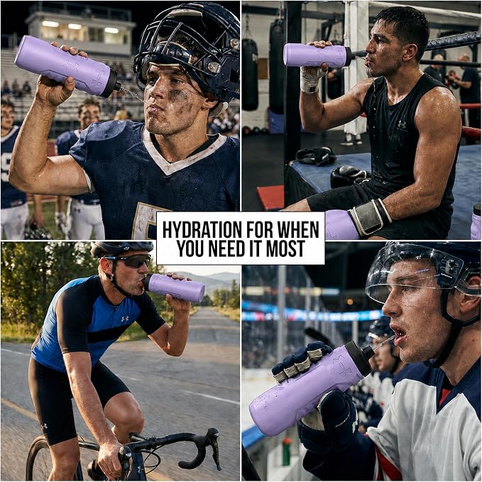 Under Armour Squeeze Water Bottles, 32 oz Water Bottles, Sideline Sports Water Bottle with Quick-Shot Lid, Quick & Easy Hydration, Gym Water Bottles, Squeeze Bottle, 1 32oz Bottle