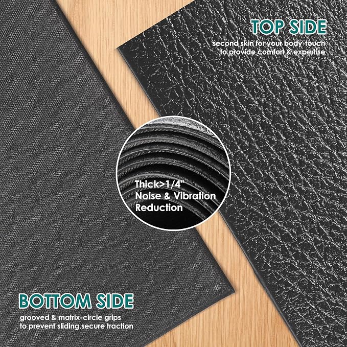 Large Exercise Mat, 8' x 6'/8' x 4'/6' x 4' Extra Durable Workout Mats for Home Gym Flooring, High-Density Gym Mats Cardio Mat for Jump Rope, MMA, Stretch, HIIT, Shoe-Friendly, Non-Slip, Non-Toxic