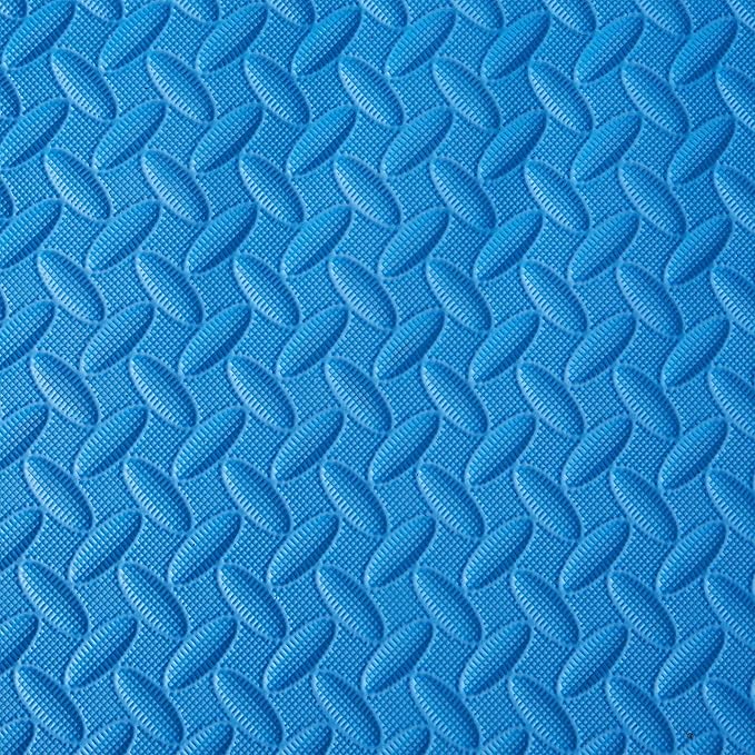 BalanceFrom Puzzle Exercise Mat with EVA Foam Interlocking Tiles (Blue) | Tiles for Home Gym, Mat for Home Workout Equipment, Floor Padding for Kids, Blue, 24 in x 24 in x 3/4 in, 96 Sq Ft - 24 Tiles