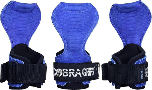 Cobra Grips Weight Lifting Gloves with Adjustable Neoprene Padded Wrist Wraps - Heavy Duty Alternative to Power Lifting Hooks for Deadlifts