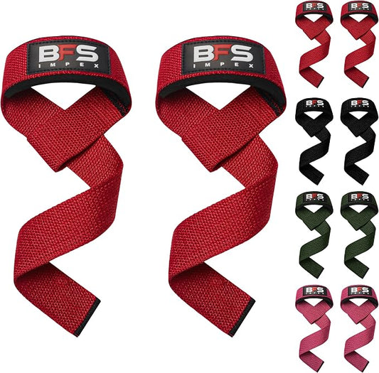 Lifting Straps for Weightlifting, Weightlifting Cotton Straps with Neoprene Padding for Men women Gym Wrist Straps for Bodybuilding powerlifting, Strength Training and Deadlifting