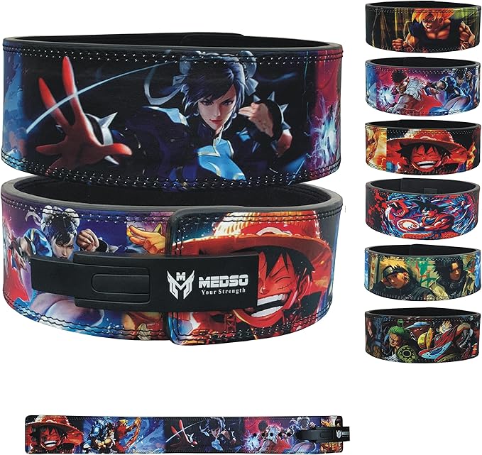 MEDSO Anime Weight Lifting Lever Belt, 10-13MM Lifting Belt for Squats,Deadlifts, Cross Training,Weightlifting, Bodybuilding for Perfect Back Support for Men Women