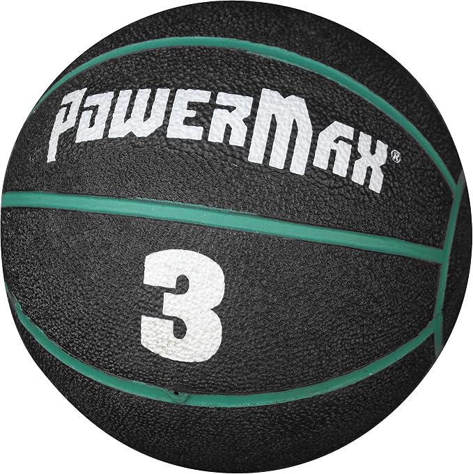 Gill Athletics PowerMax Weighted Rubber Medicine Ball - Weighted Exercise Ball, Medicine Balls for Exercise, Wall Ball or Slam Ball for Strength Training, Indoor/Outdoor Workout Ball