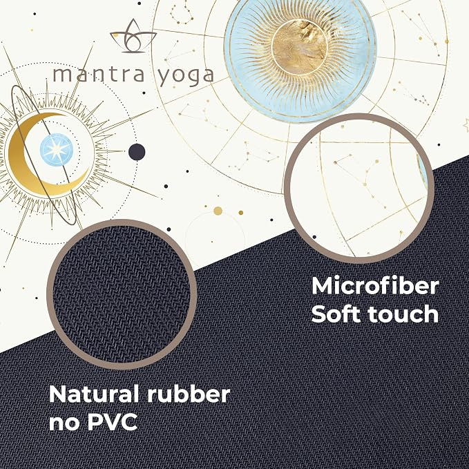 Mantra Yoga Travel PRO 1.5mm with Knee Pad - Foldable Fitness & Exercise Mat with Bag | Lightweight, Compact & Eco-Friendly | Non-Slip & Washable | For All Types of Yoga | 72" L x 24" W | 2.6 lbs