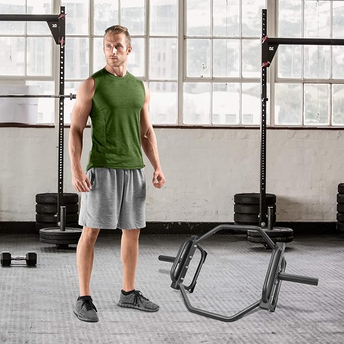 CAP Olympic Trap & Shrug Bar with Elevated Grip, 500-Lb Capacity