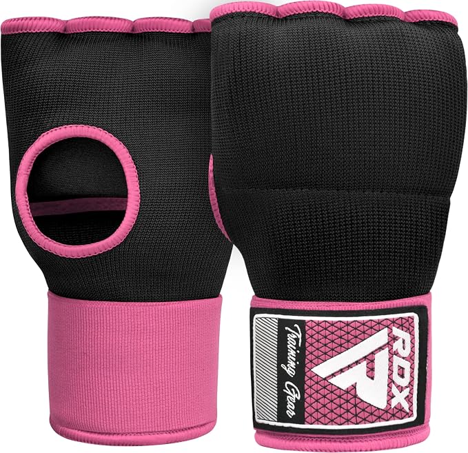 RDX Gel Boxing Hand Wraps Inner Gloves Men Women, Quick 100cm Long Wrist Straps, Elasticated Padded Fist Under Mitts Protection, Muay Thai MMA Kickboxing Martial Arts