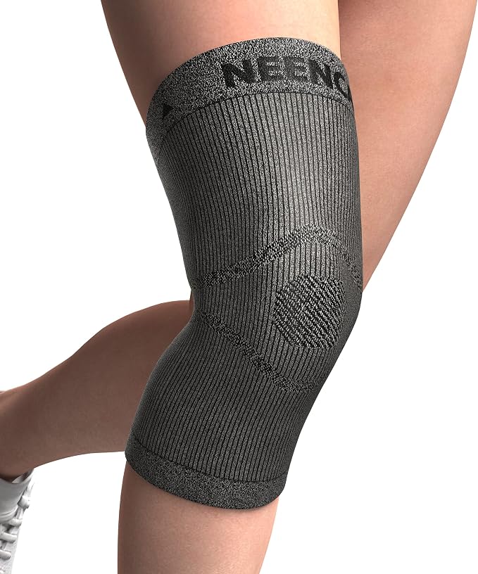 NEENCA Ultra-thin Knee Sleeve for Knee Pain, Lightest Knee Compression Sleeve with Graphene Ions Infused Fabric for Pain Relief, Swelling, Arthritis, Poor Circulation, Running, Sport