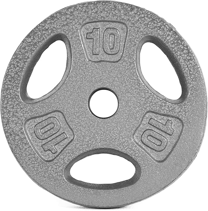 WF Athletic Supply Cast Iron 1-Inch Standard Grip Plate for Strength Training, Muscle Toning, Weight Loss & Crossfit - Multiple Choices Available