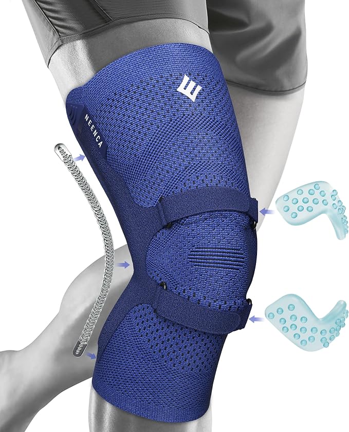 NEENCA Professional Knee Brace, Medical Knee Support for Women & Men Relief | Patented Patella Tendon Strap & Gel Pads & Metal Stabilizers, for Knee Pain, Meniscus Tear, ACL, Joint Pain, Sports, Workout