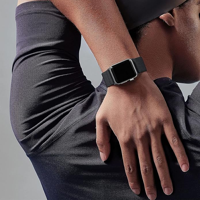 Adorve Stretchy Band Compatible with Apple Watch Bands Ultra 3/2/1 49mm 46mm 45mm 44mm 42mm 41mm 40mm 38mm Men Women, Soft Nylon Elastic Braided Strap Fits for iWatch Series 11/10/9/8/7/6/5/4/3/SE3-1