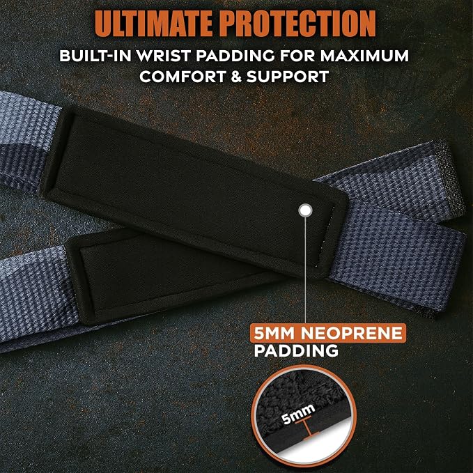 Iron Infidel Weight Lifting Straps - Wrist Straps for Weight Lifting, Deadlifting, Exercise, Crossfit, Strength Training, Olympic Lifts - Gym Straps for Grip Strength on Bar