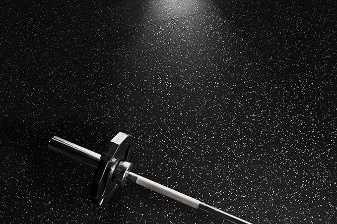 Genaflex Rubber Gym Floor Mat, Heavy Duty Commercial Protective Gym Flooring Roll - 8mm Thick (10% Blue, 4' X 15')