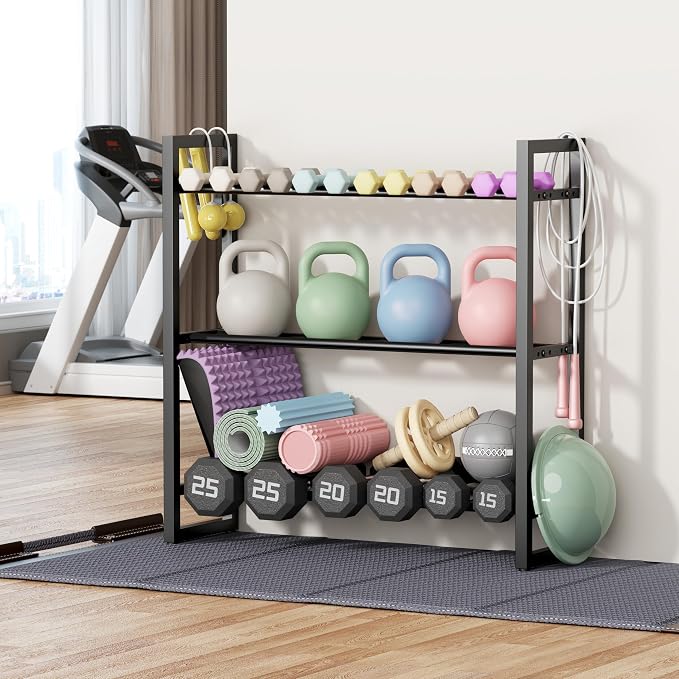 3 Tier Dumbbell Rack, Weight Rack for Home Gym