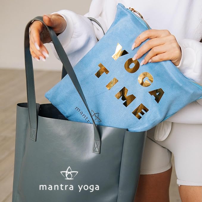Mantra Yoga Travel PRO 1.5mm with Knee Pad - Foldable Fitness & Exercise Mat with Bag | Lightweight, Compact & Eco-Friendly | Non-Slip & Washable | For All Types of Yoga | 72" L x 24" W | 2.6 lbs