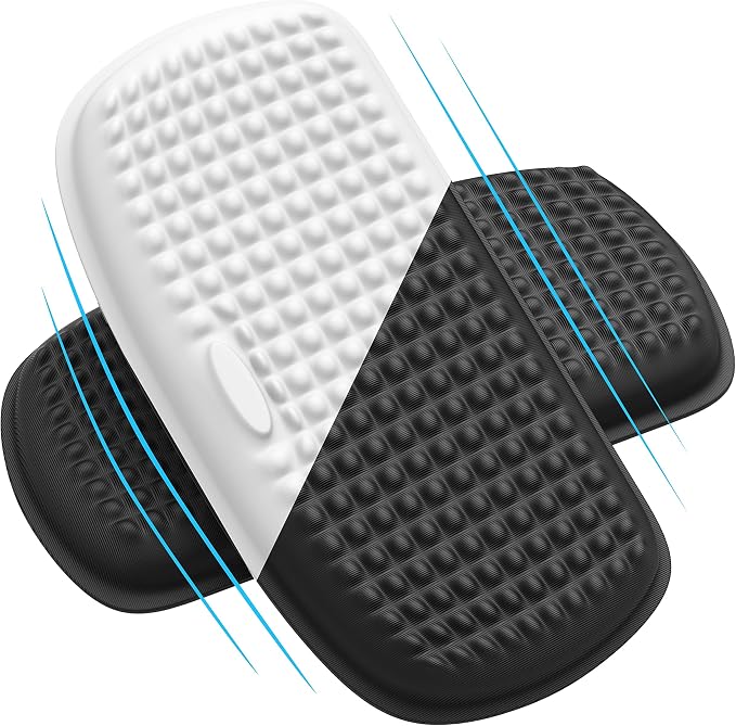 MEKASS Elbow Pad for Desk, Large Size Memory Foam Elbow Rest Padding with Non-Slip, Ergonomic Desk Edge Cushion, Armrest Pad Wrist Rest Comfort Support for Office Home (2 Pcs Black)