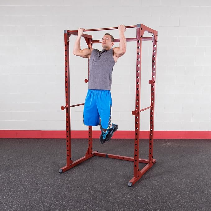 Best Fitness Power Rack - 14-Gauge Steel Home Gym with 500lb Capacity, Chin Bar, 23 Adjustable Safety Bars, Optional LAT & Dip Attachments