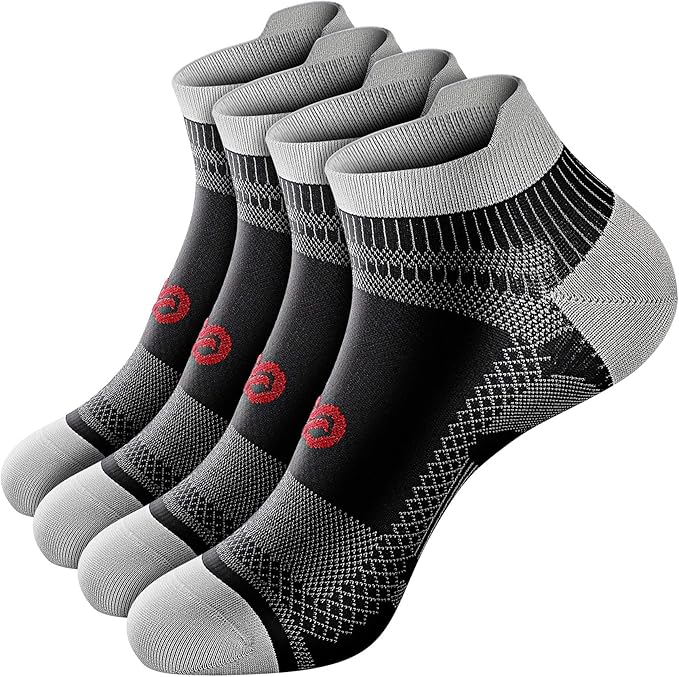 Compression Socks for Men Women Ankle Running Socks for Plantar Fasciitis | Low Cut Athletic Ankle Socks with Ankle & Arch Support for Running, Cycling, Golf, Work, Plantar Fasciitis Relief