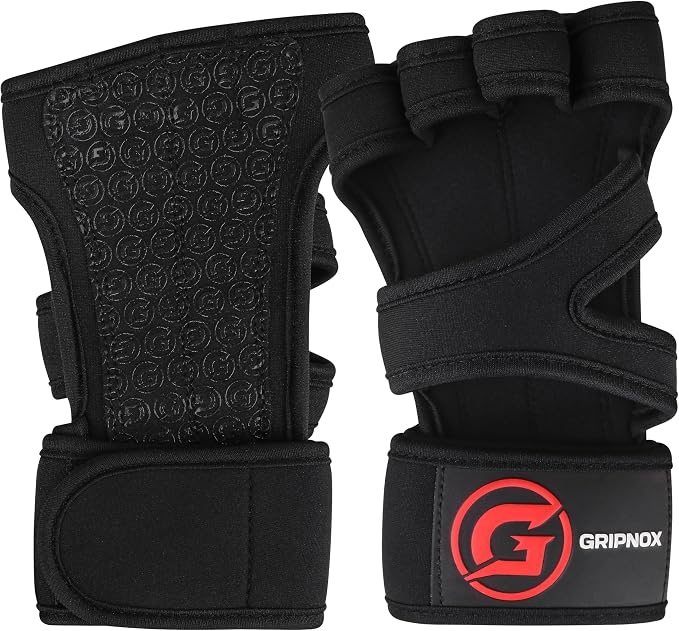 Ventilated Weight Lifting Gloves for Men & Women with Wrist Wrap Support – Padded Fingerless Gym Workout Gloves with Non-Slip Grip for Fitness, Weightlifting & Cross Training