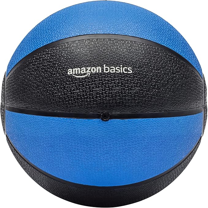 Amazon Basics Weighted Medicine Ball for Core Strength, Strength Training, Full-Body Workouts and Balance Exercises