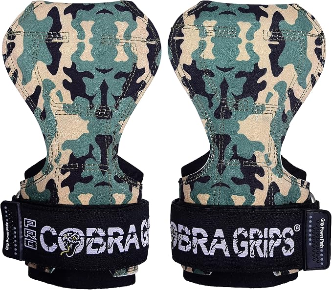Cobra Grips Weight Lifting Gloves with Adjustable Neoprene Padded Wrist Wraps - Heavy Duty Alternative to Power Lifting Hooks for Deadlifts
