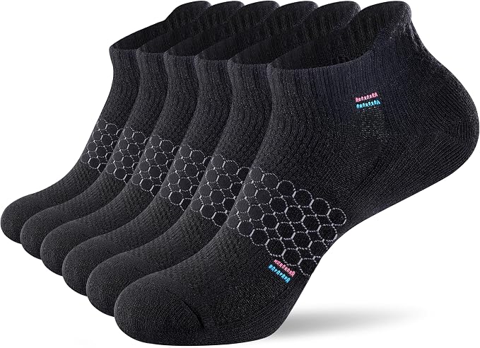 MAXTOP Ankle Compression Socks for Men Women-Cushioned Arch Support,Anti Blister,Plantar Fasciitis Relief 3/5 Pairs