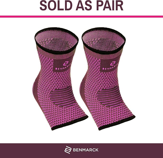 Benmarck Achilles Tendon Support Brace, Plantar Fasciitis Sock, Ankle Compression Sleeve For Running, Tendonitis and Flat Feet Relief