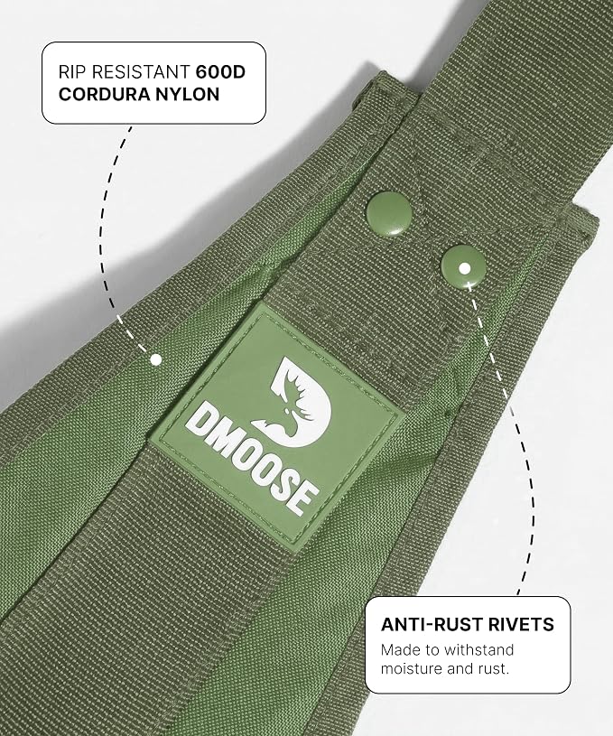 DMoose Fitness Hanging Ab Straps for Pull Up Bar & Core Strength Training - Soft Padded Exercise Straps for Ab Swing & Leg Raises, Hang Bar Strap with 2 Steel Carabiners - Abs Equipment for Home & Gym