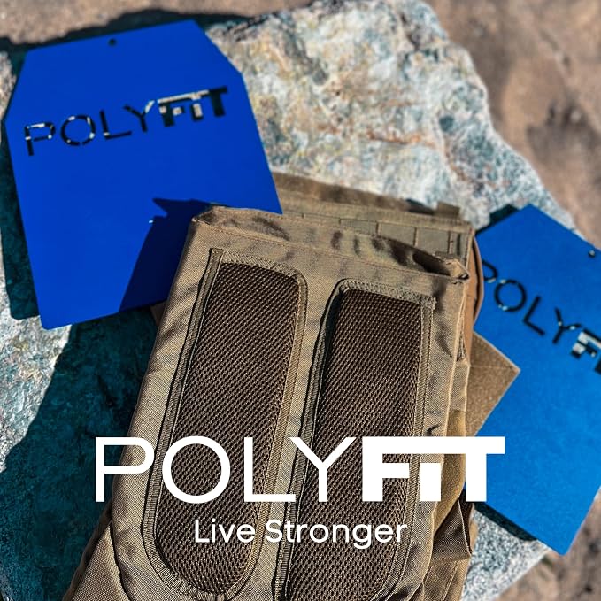 Polyfit Weight Vest Plates - Weighted Plates for Strength Training Vests | Sold in pairs, 4/6/9/14/19 lb options, steel construction, fits Polyfit vests, rucking backpacks and most weighted vests
