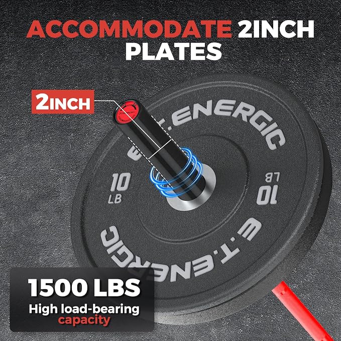 7FT Alloy Steel Olympic Barbell, 1500LB 45LB | 28mm knurled grip bar with needle bearings, chrome finish, 2-inch plate fit, and 1500LB capacity for heavy lifts