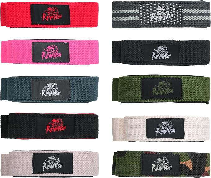 Sports Lifting Wrist Straps for Weightlifting Gym Deadlift and Pull Ups 24 Inch Cotton with 5mm Padded Neoprene and Silicone Grip for Powerlifting Bodybuilding Men Women