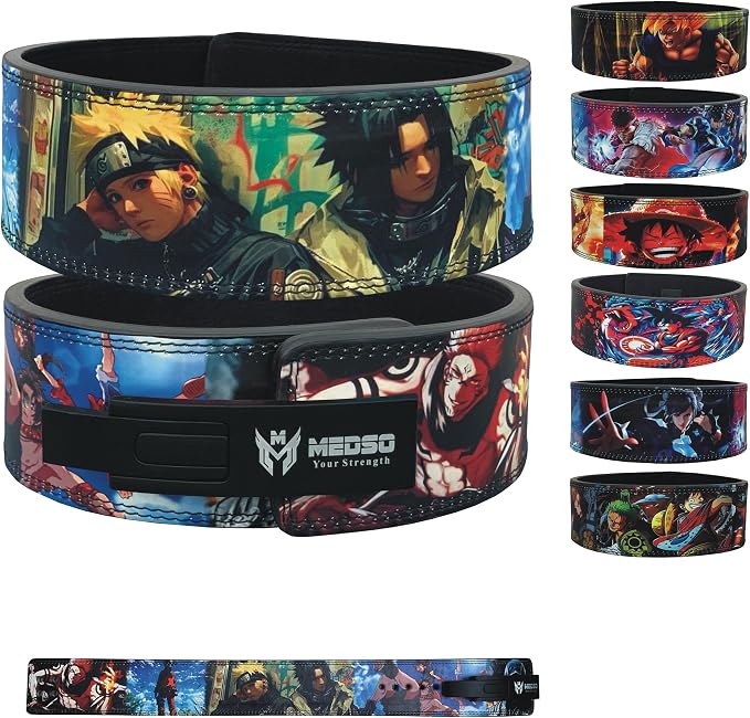 MEDSO Anime Weight Lifting Lever Belt, 10-13MM Lifting Belt for Squats,Deadlifts, Cross Training,Weightlifting, Bodybuilding for Perfect Back Support for Men Women