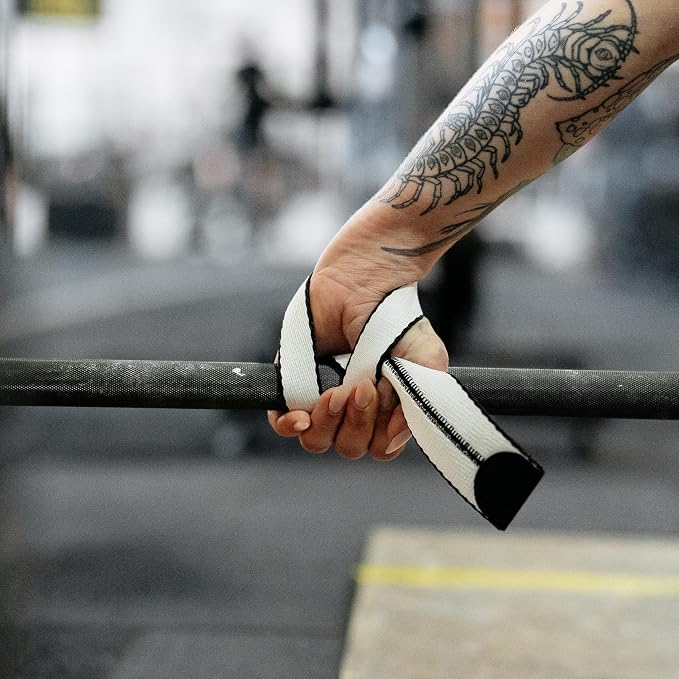 WARM BODY COLD MIND V1 Lifting Wrist Straps for Olympic Weightlifting - Rated at 660 lb - Hand Wraps for Powerlifting, Weight Lifting, Bodybuilding Functional/Cross Training, Deadlift Gym Bar, Cotton